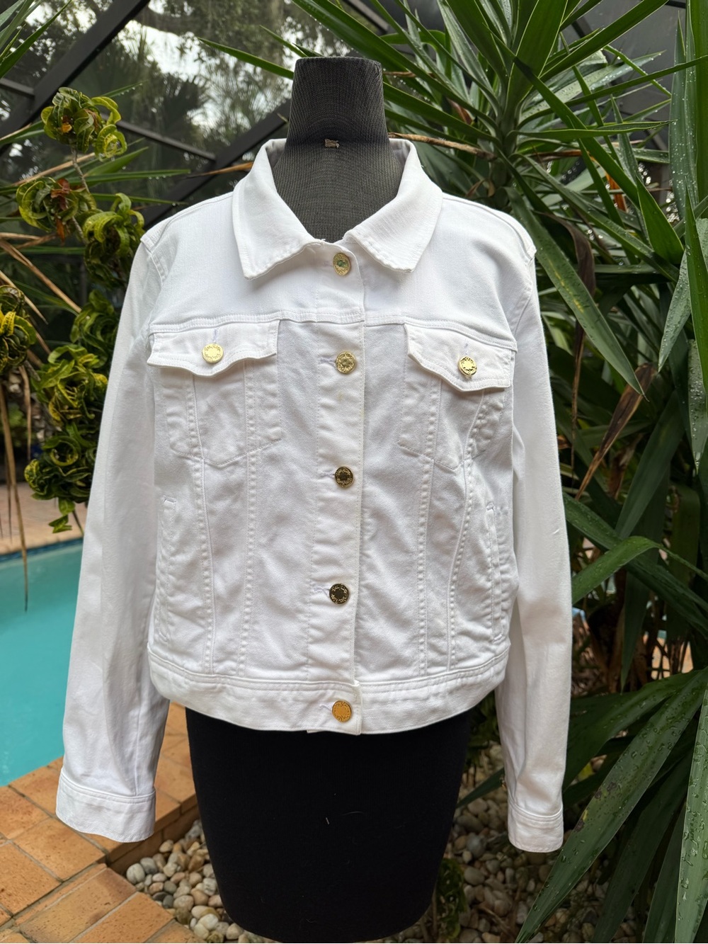Lilly Pulitzer Seaspray Denim Jacket in Resort White